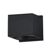 Stout 5" LED Wall Sconce, Black Finish, Square - Bees Lighting