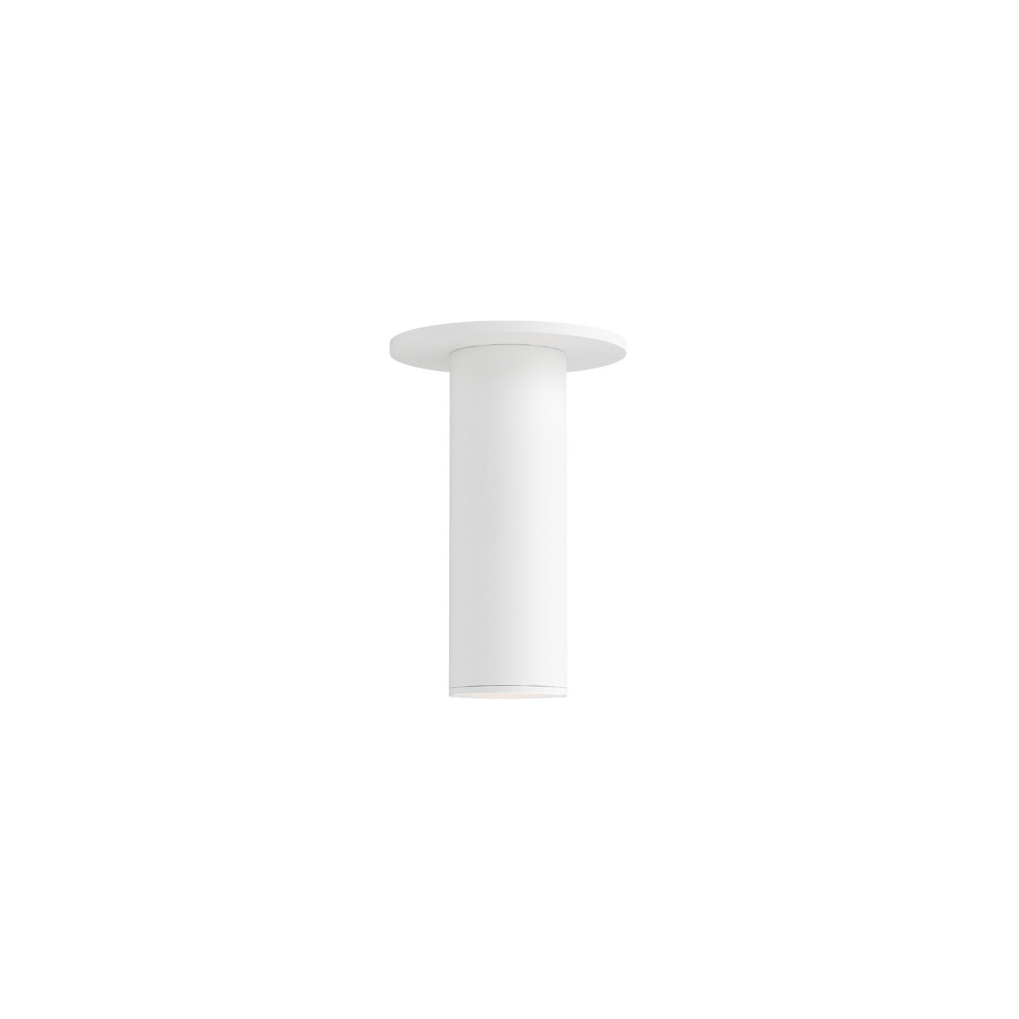 Calibro 8" LED Outdoor Flush Mount, White Finish - Bees Lighting