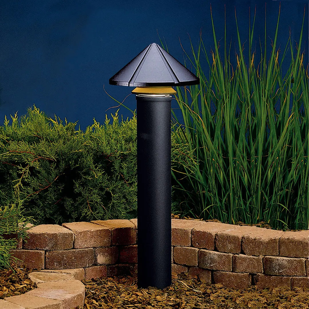 120V Large One Tier Path Light, Textured Black - Bees Lighting