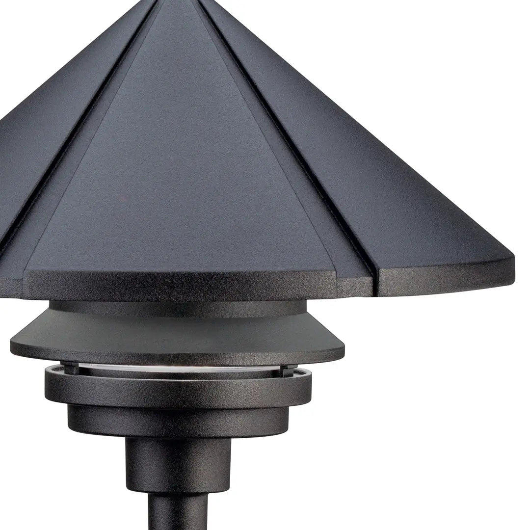 120V Large One Tier Path Light, Textured Black - Bees Lighting