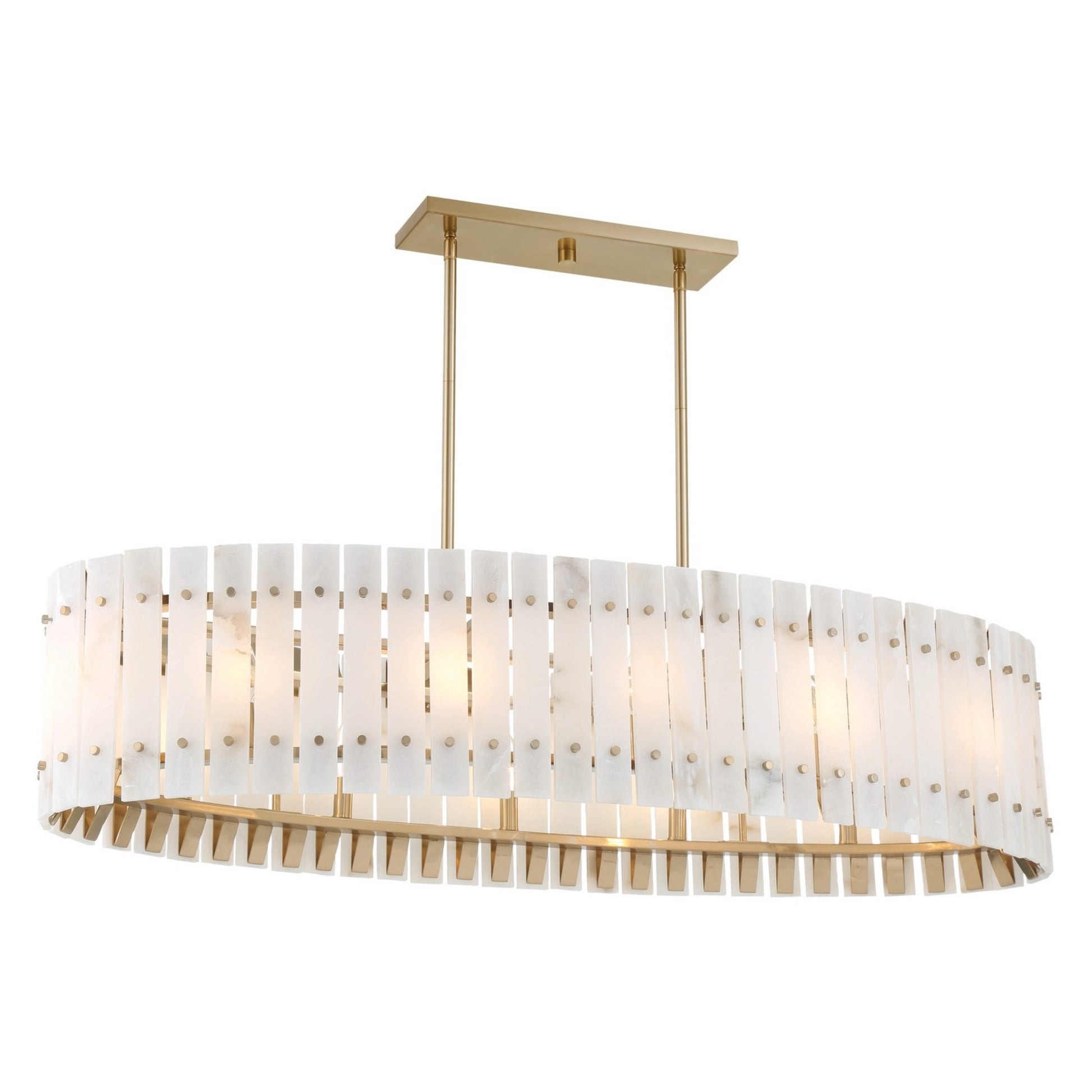Bardon 48" 5-Light Island Light, Celeste Brass Finish - Bees Lighting
