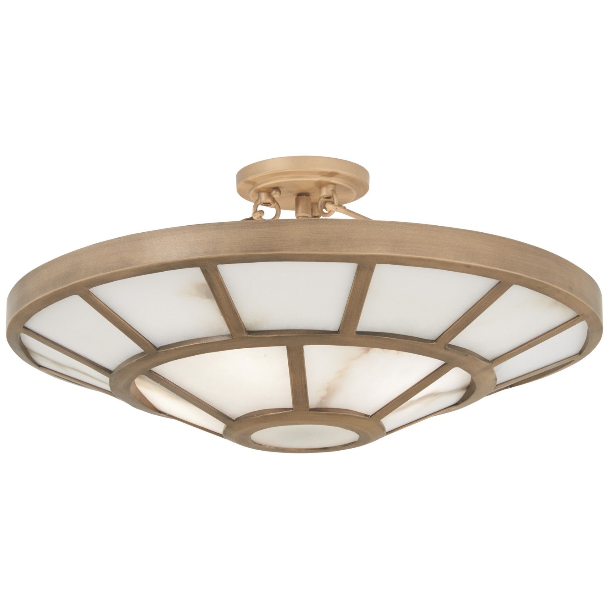 Istria 22" 4-Light Semi-Flush Mount, Ashen Gold Finish - Bees Lighting