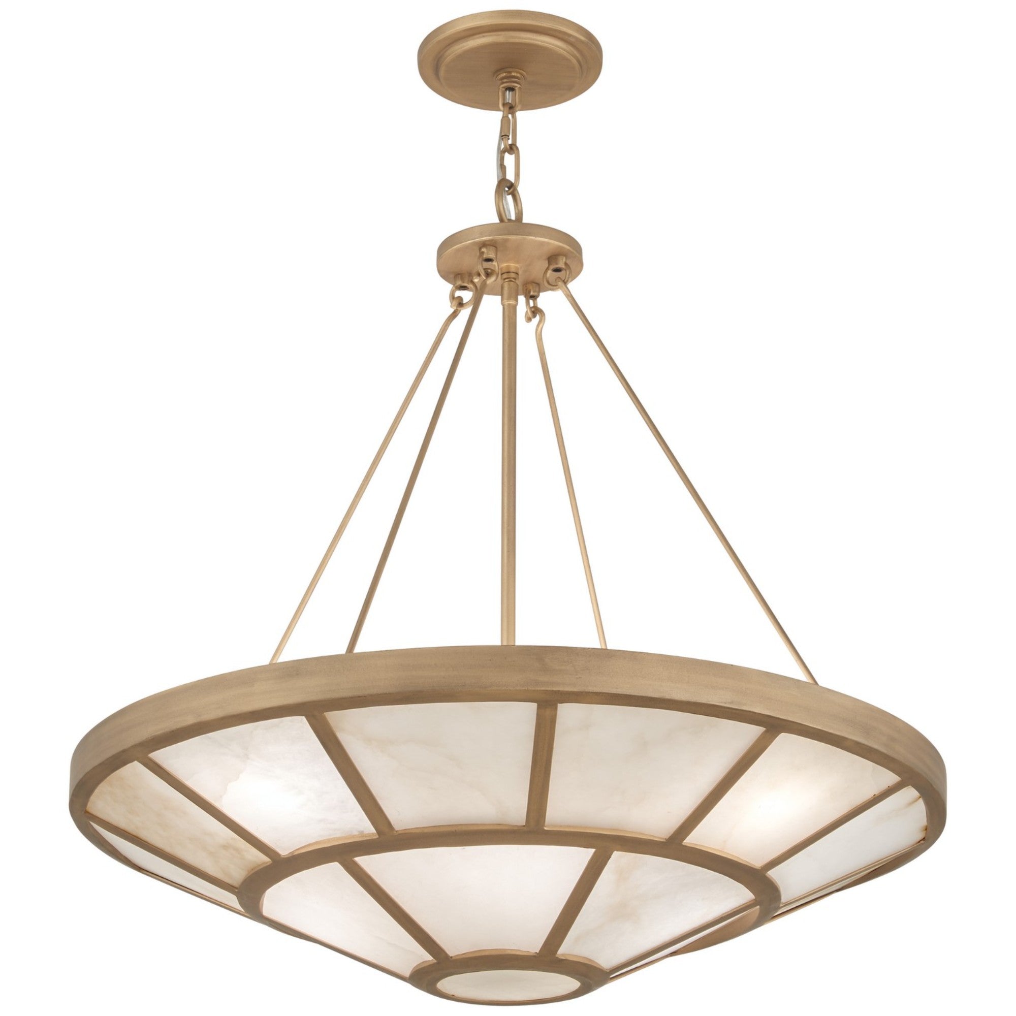 Istria 28" 8-Light Pendant, Ashen Gold Finish - Bees Lighting
