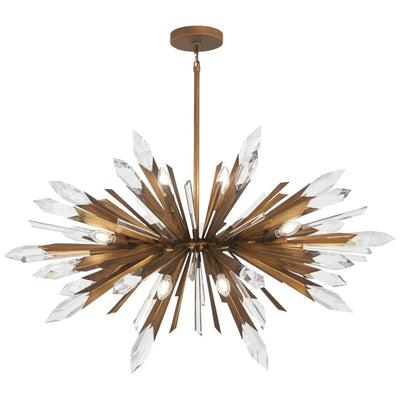 Elsa 42" 12-Light Pendant, Painted Gold Finish