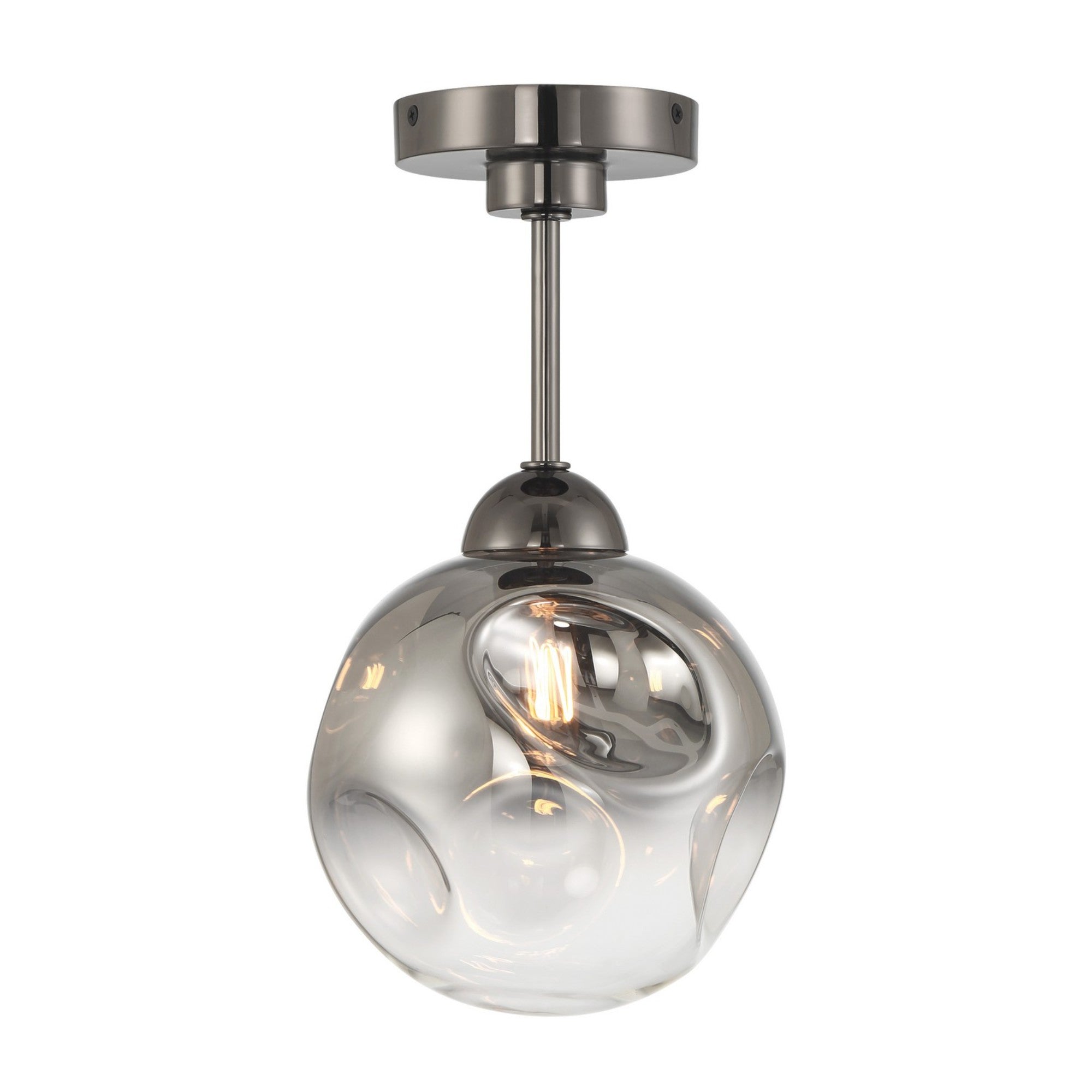 Neveh Semi-Flush Mount Light Metal Gray Finish - Bees Lighting
