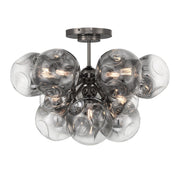 Neveh Semi-Flush Mount Light Metal Gray Finish - Bees Lighting