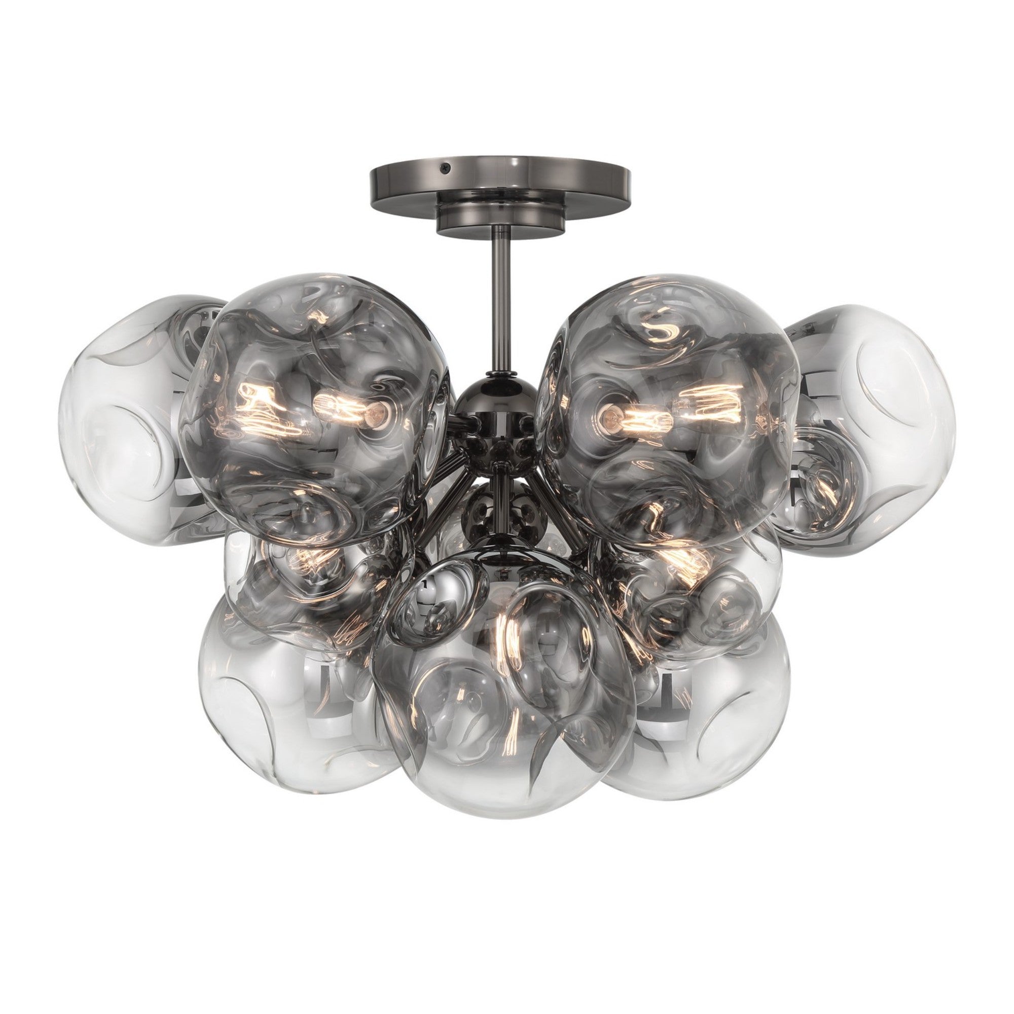 Neveh Semi-Flush Mount Light Metal Gray Finish - Bees Lighting