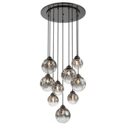 Neveh 28" 9-Light Pendant, Gun Metal Finish - Bees Lighting