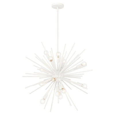 Minka-Lavery Bessel 30 in. 15-Light Pendant, Sand White