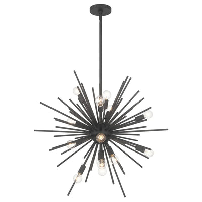 Bessel 30" 15-Light Pendant, Coal Finish