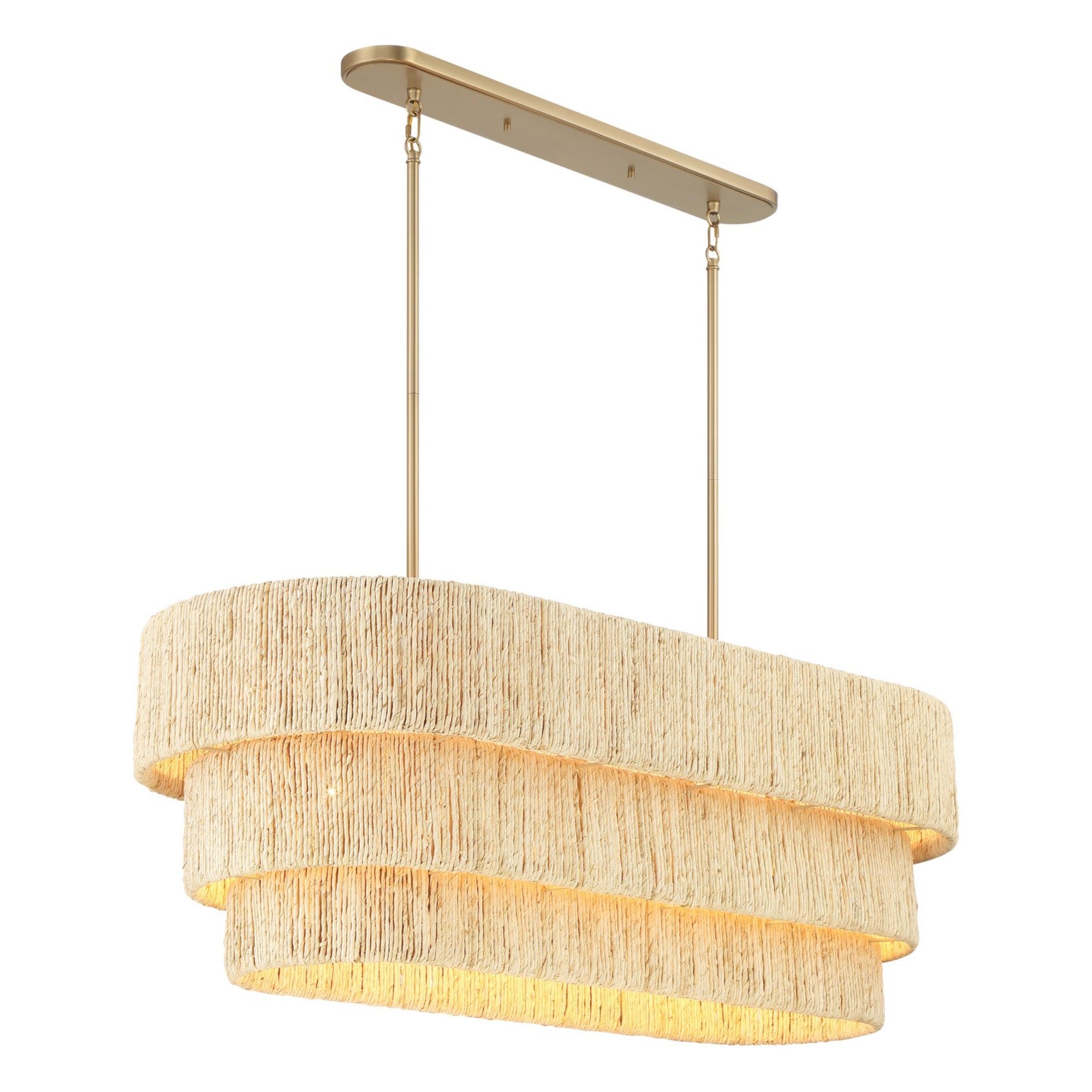 Caviana 48" 5-Light Island Light, Signature Brass Finish - Bees Lighting