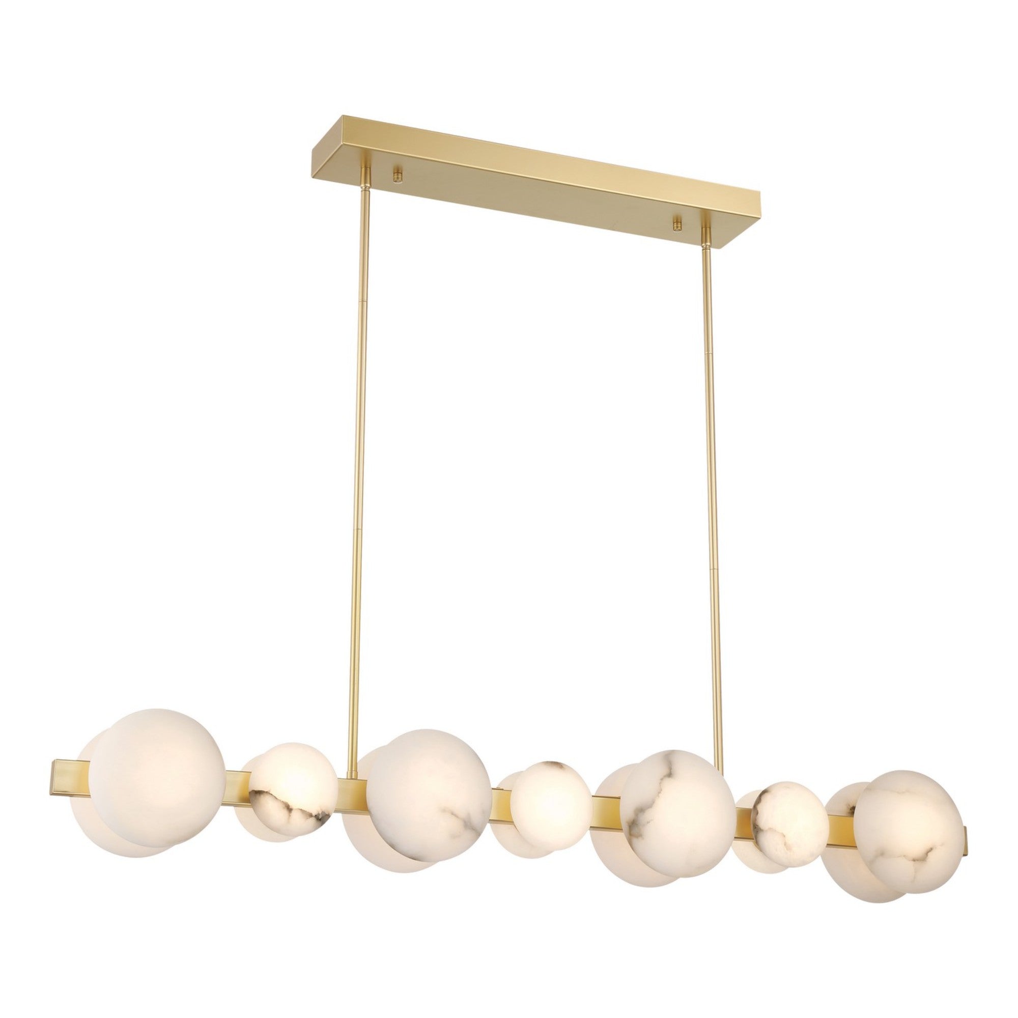 Zill 48" LED Island Light, Lily Gold Finish - Bees Lighting