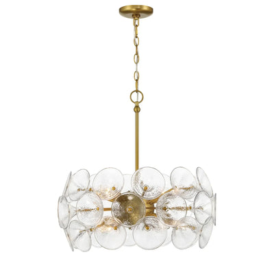 Winter 22" 8-Light Pendant, Soft Brass Finish