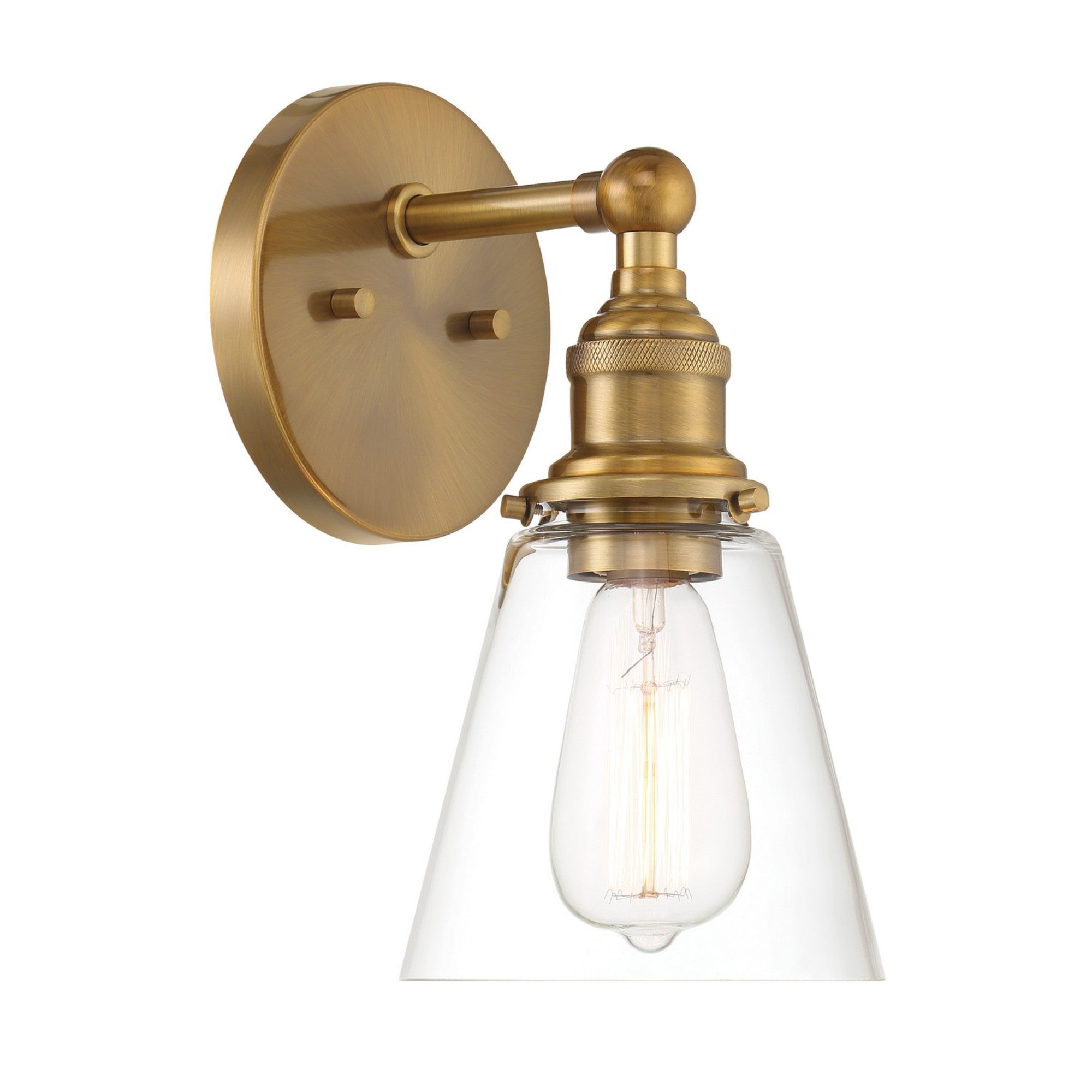 Barwell 12" Wall Sconce, Oxidized Aged Brass Finish - Bees Lighting
