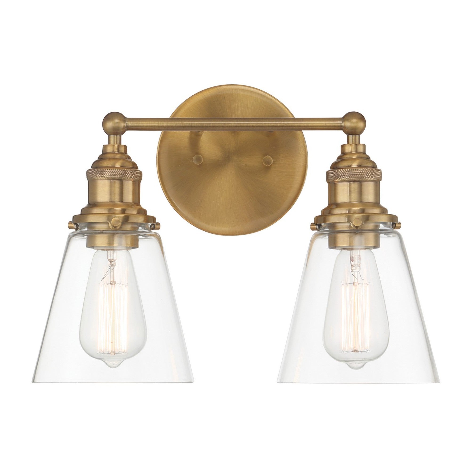 Barwell 15" 2-Light Bath Vanity, Oxidized Aged Brass Finish - Bees Lighting