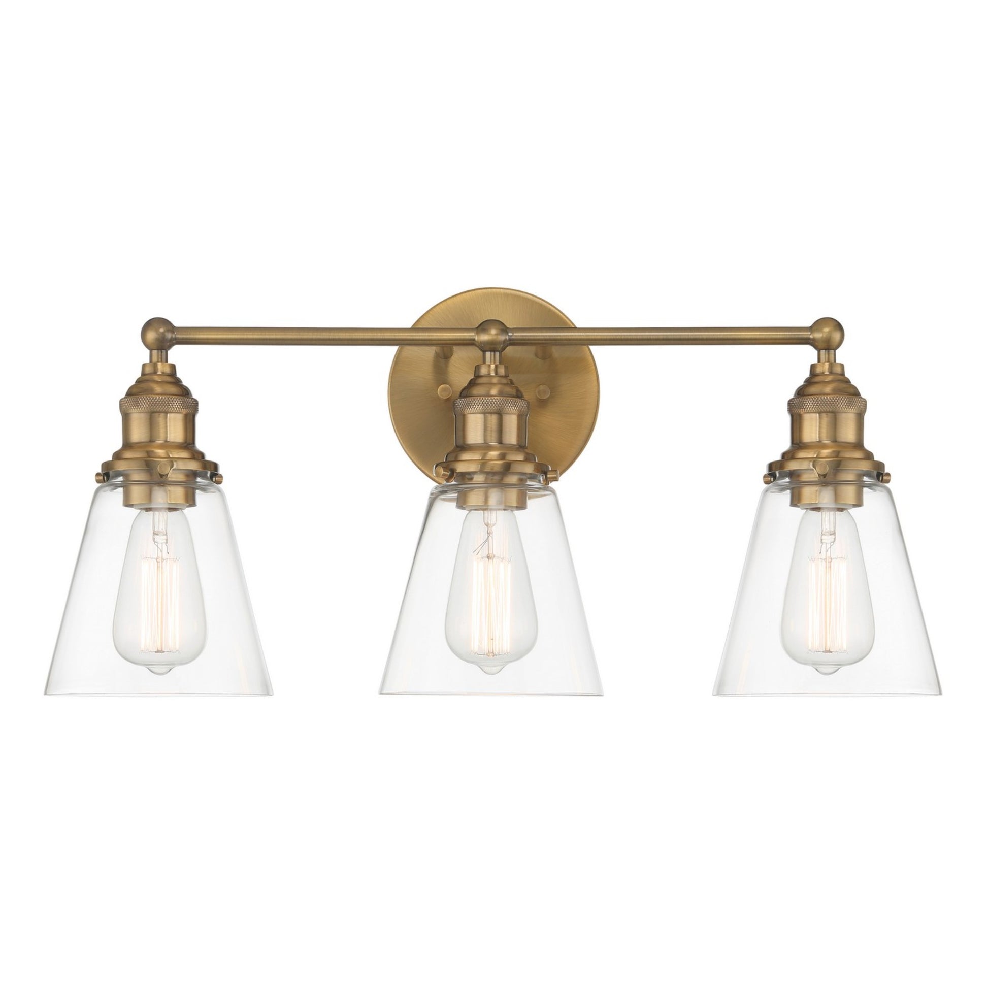 Barwell 24" 3-Light Bath Vanity, Oxidized Aged Brass Finish - Bees Lighting