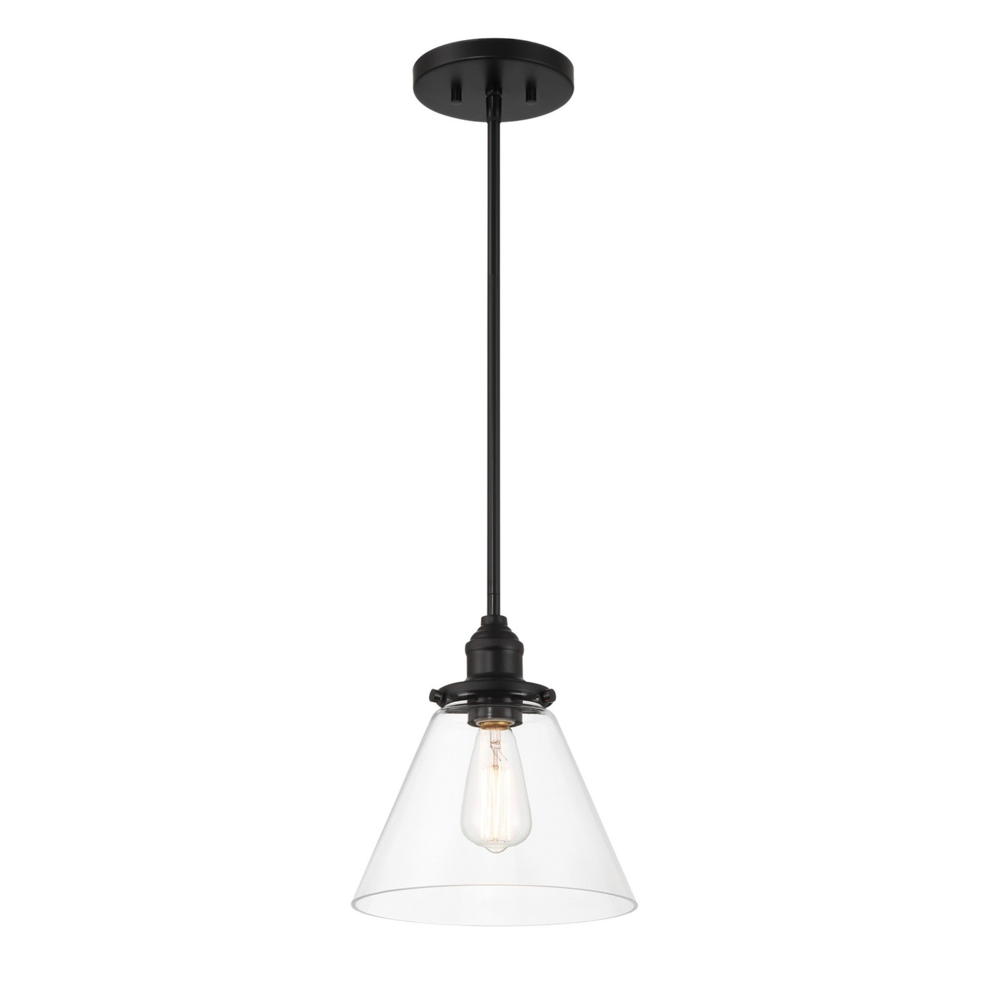 Barwell 10" Mini Pendant, Coal Finish - Bees Lighting