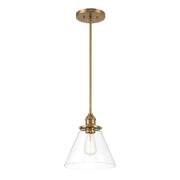 Barwell 10" Mini Pendant, Oxidized Aged Brass Finish - Bees Lighting