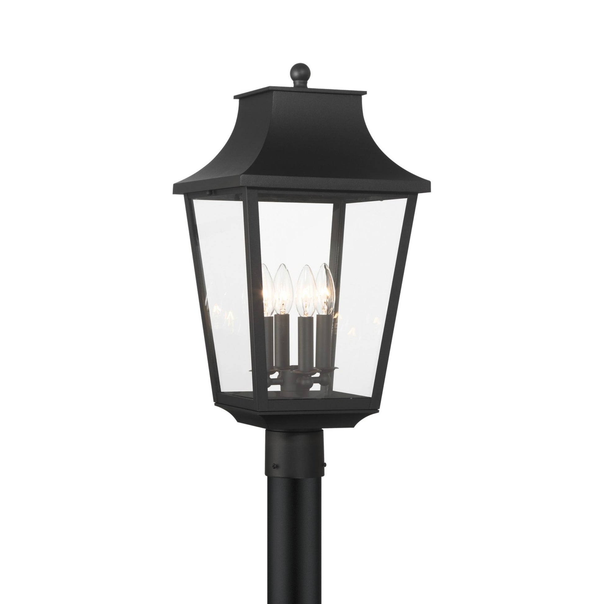 Altimeter 23" 4-Light Outdoor Post Lantern, Sand Coal Finish - Bees Lighting