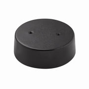 Black round landscape LED base accessory with two mounting holes on top