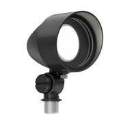 Kichler landscape LED accent light with round black textured housing and threaded mount