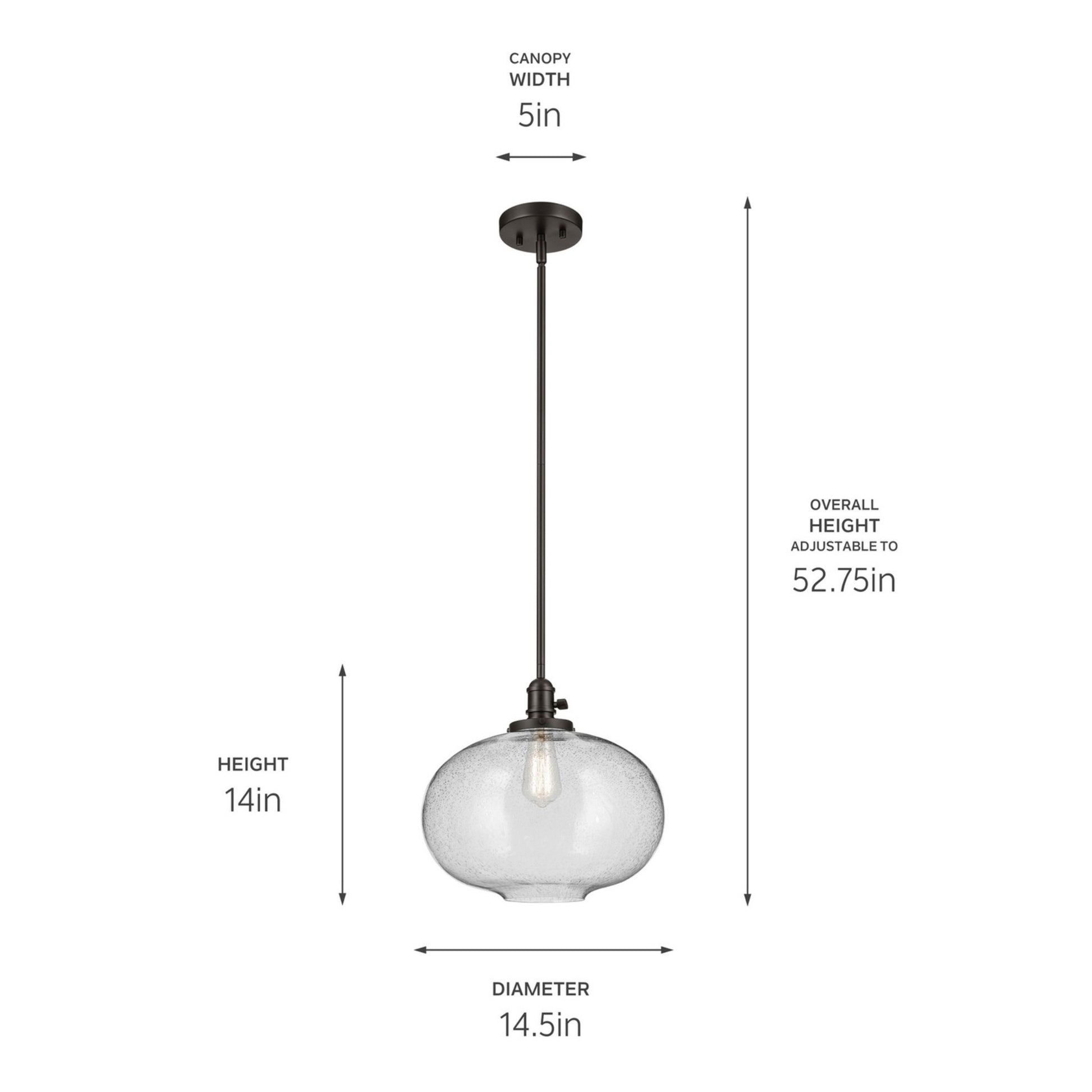 Avery 15" Globe Pendant, Olde Bronze Finish - Bees Lighting