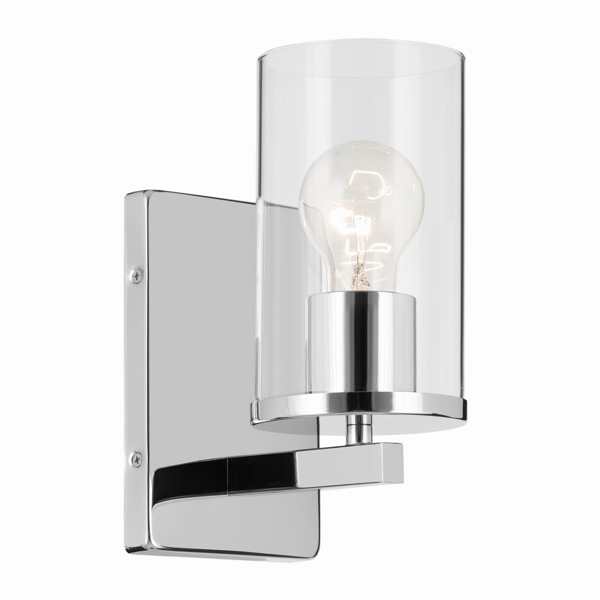 Crosby 5" Wall Sconce, Chrome Finish, Clear Glass - Bees Lighting