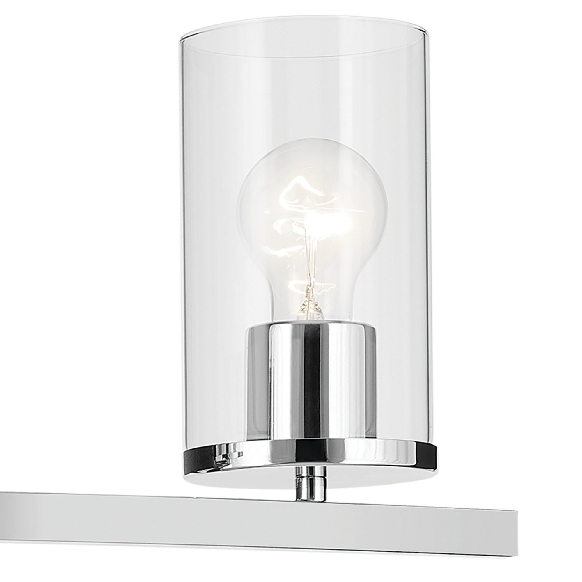 Crosby 15" 2-Light Bath Vanity Light, Chrome Finish, Clear Glass - Bees Lighting