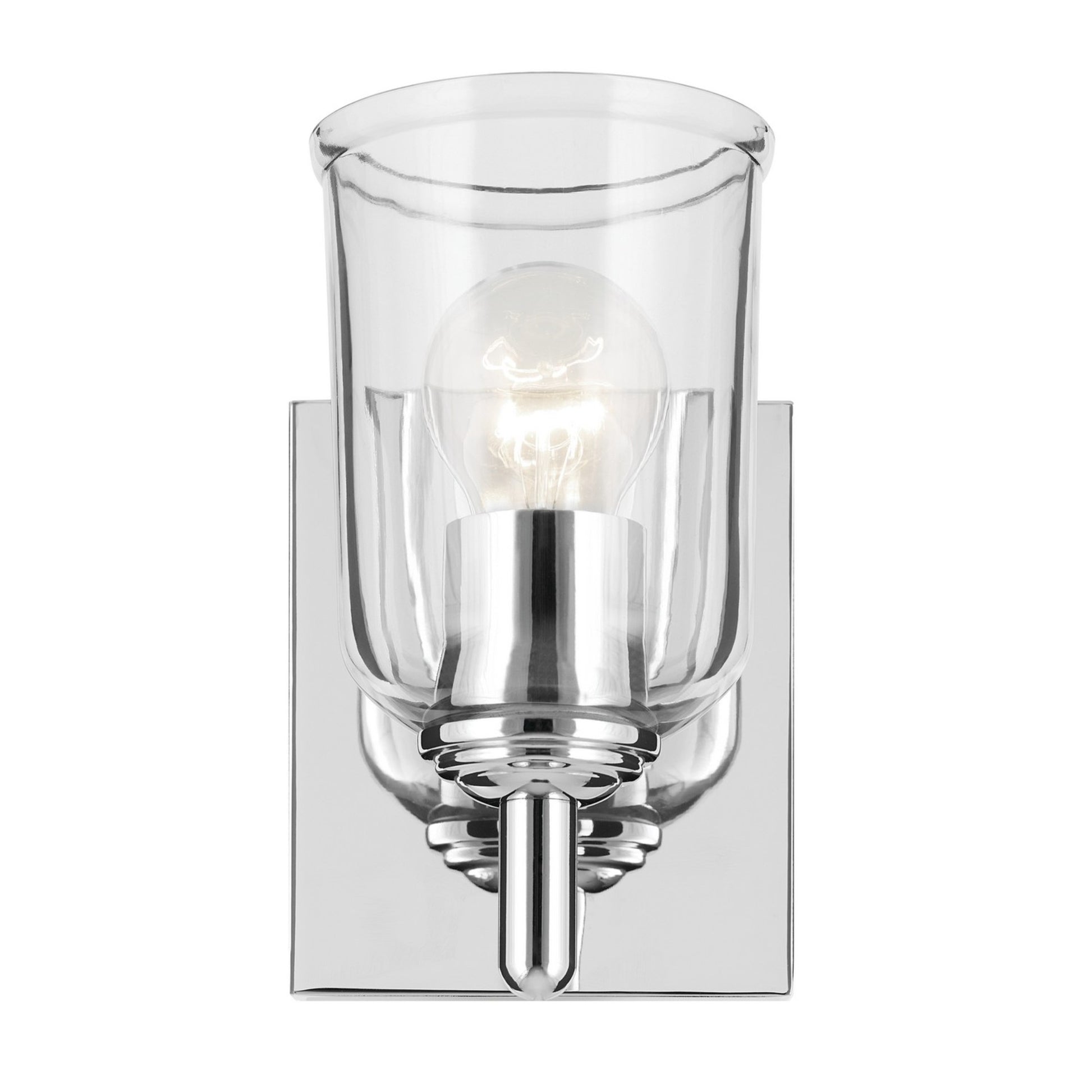 Shailene 5" Wall Sconce, Chrome Finish, Clear Glass - Bees Lighting
