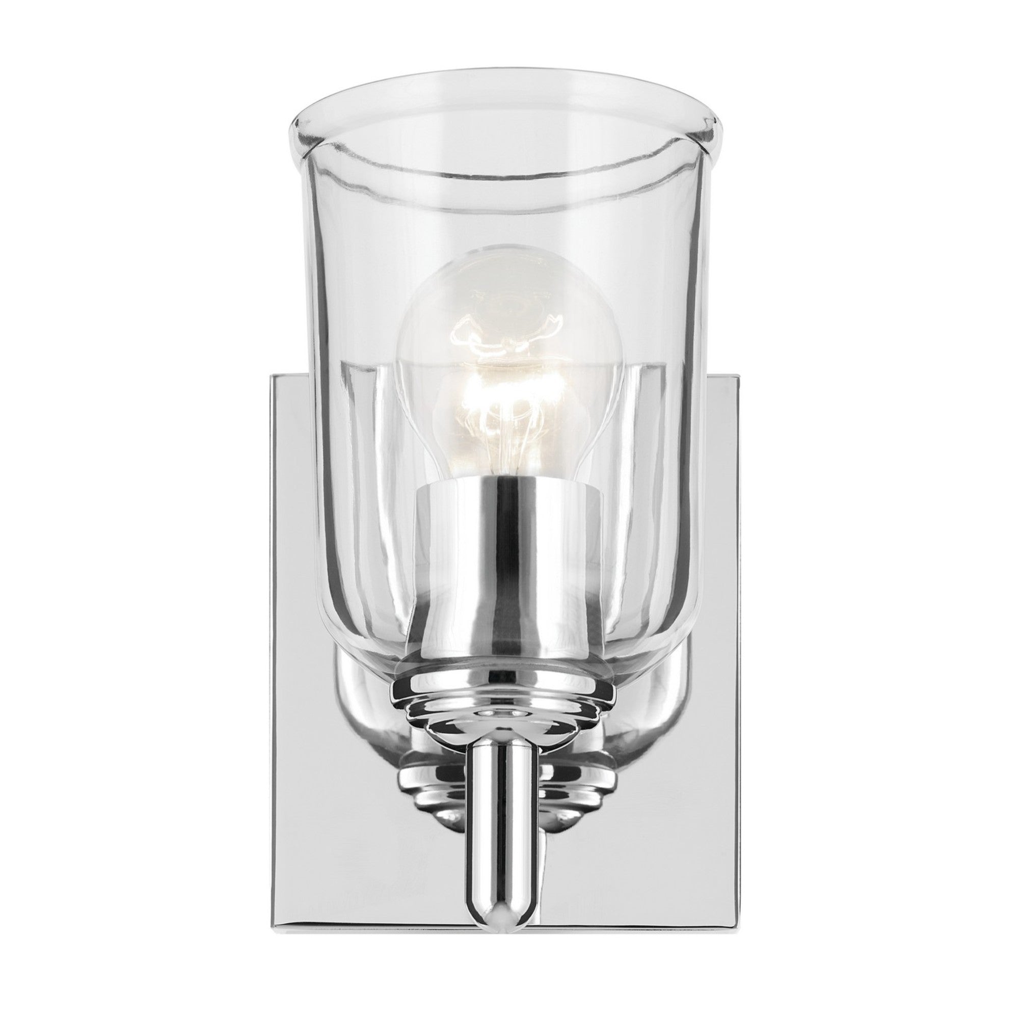 Shailene 5" Wall Sconce, Chrome Finish, Clear Glass - Bees Lighting