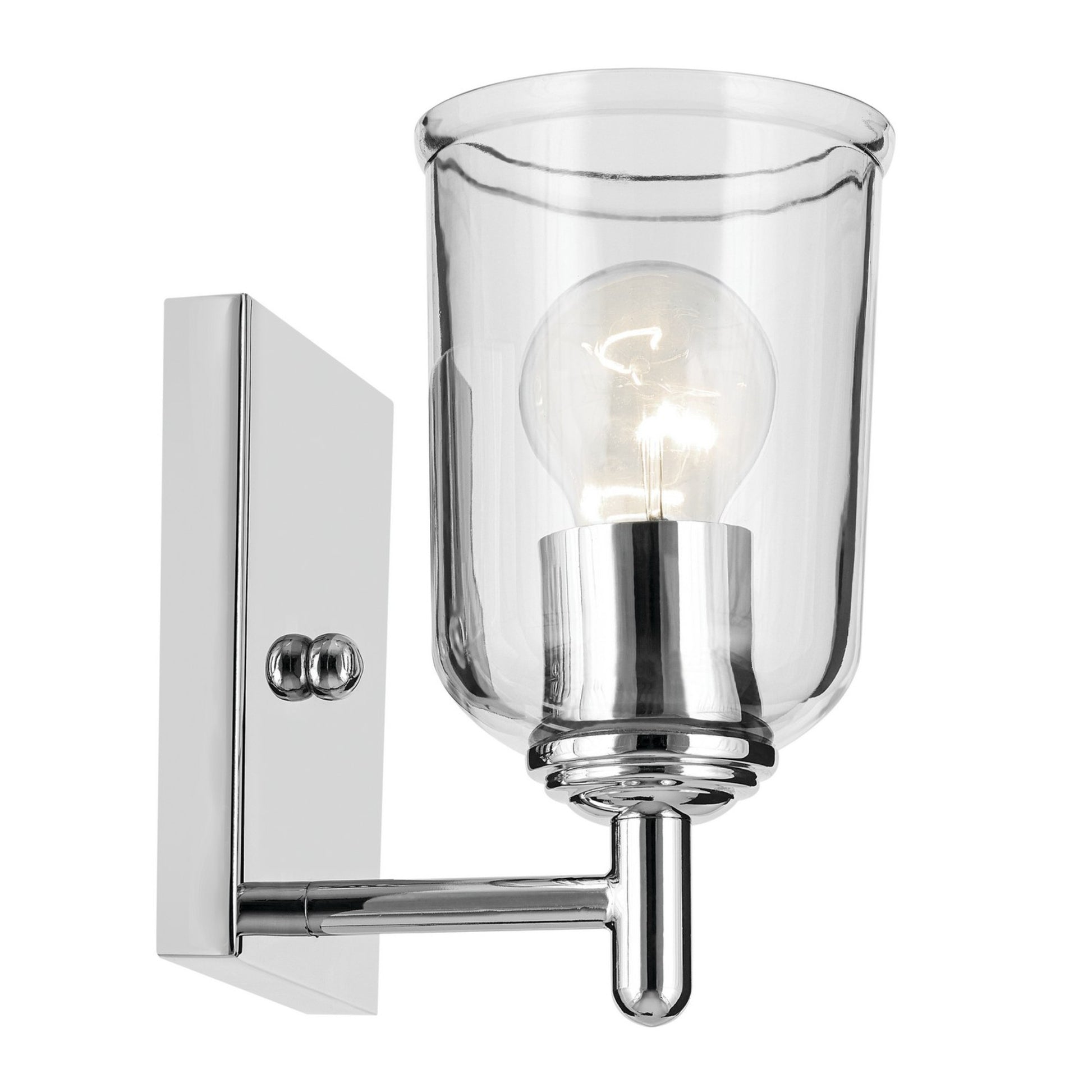 Shailene 5" Wall Sconce, Chrome Finish, Clear Glass - Bees Lighting
