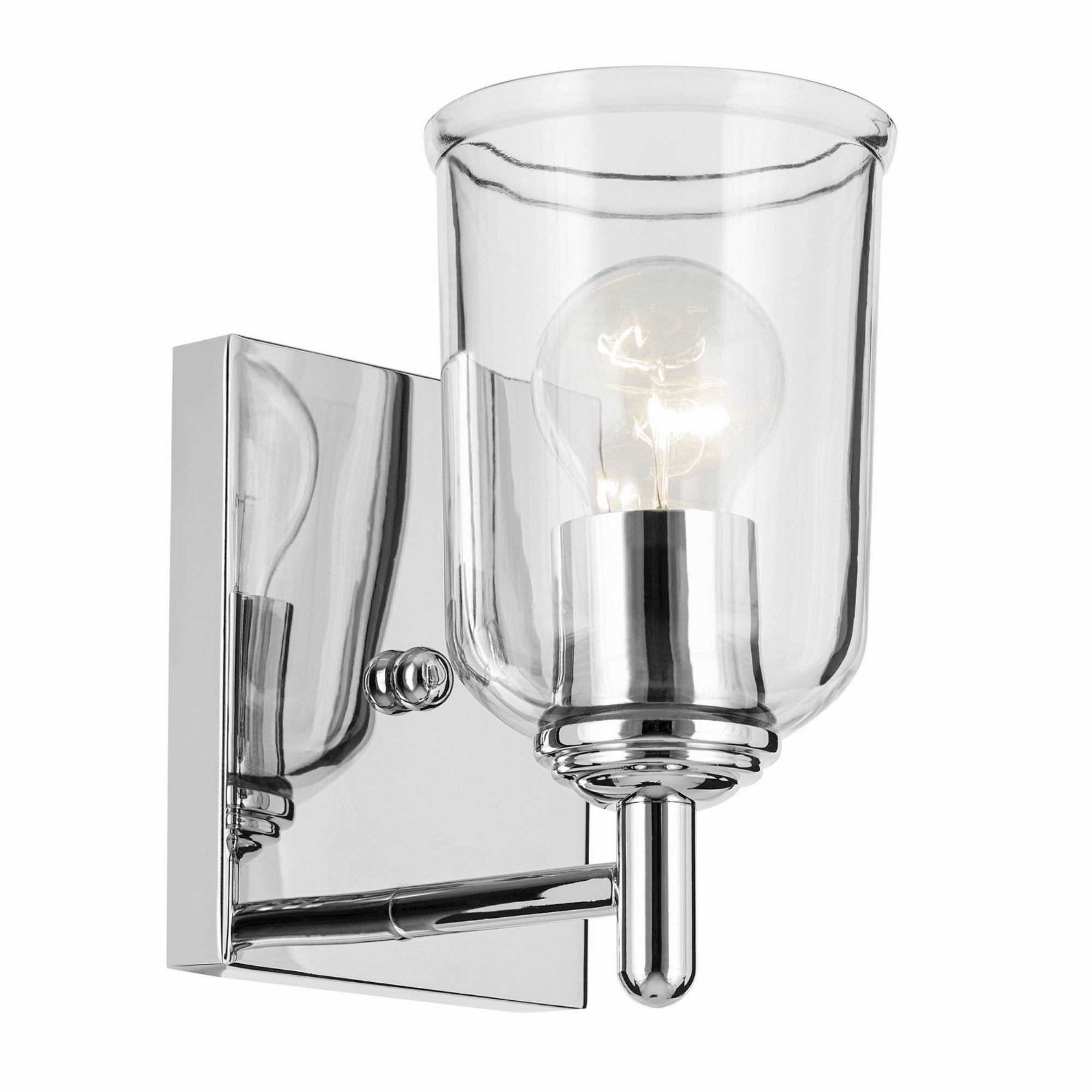 Shailene 5" Wall Sconce, Chrome Finish, Clear Glass - Bees Lighting