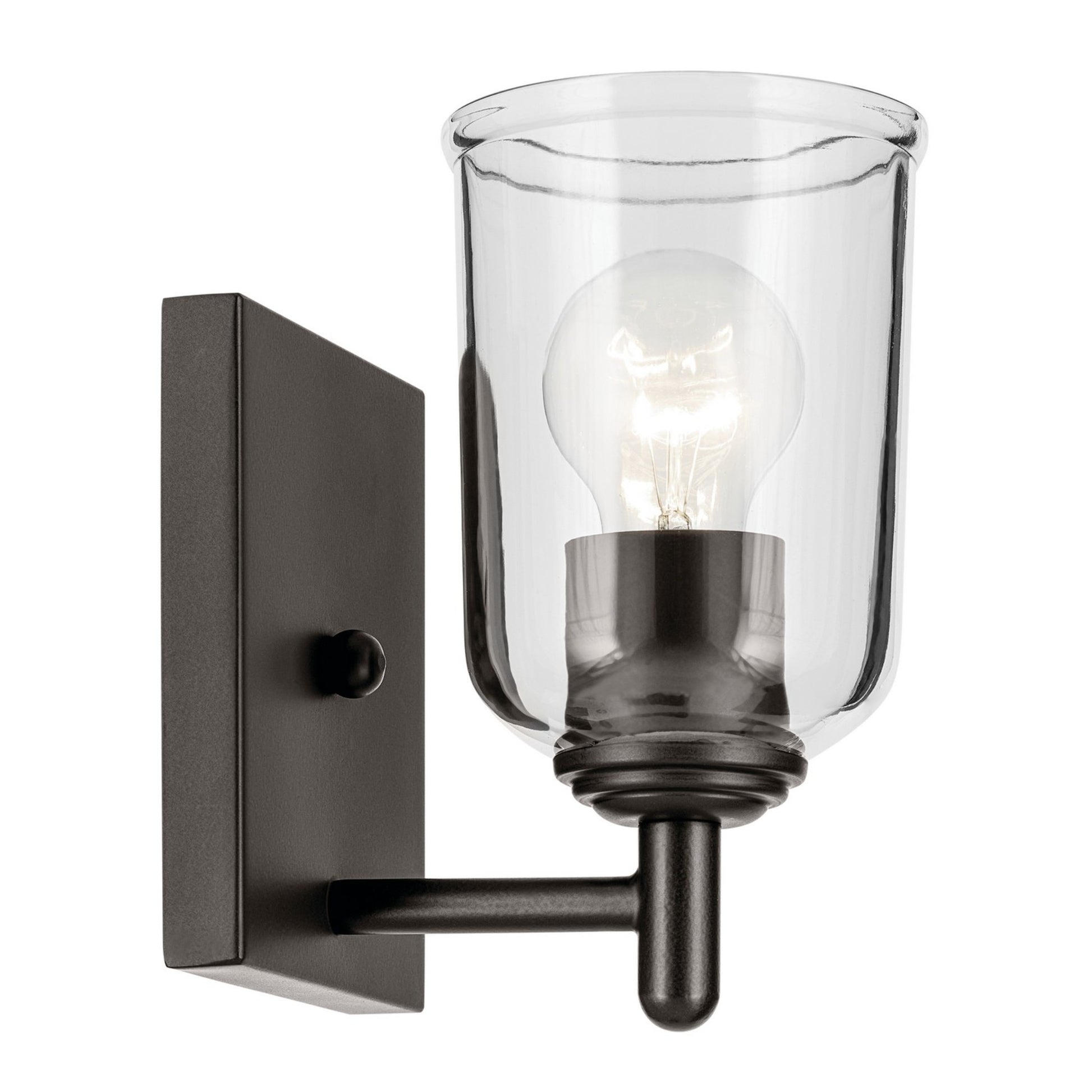 Shailene 5" Wall Sconce, Olde Bronze Finish, Clear Glass - Bees Lighting