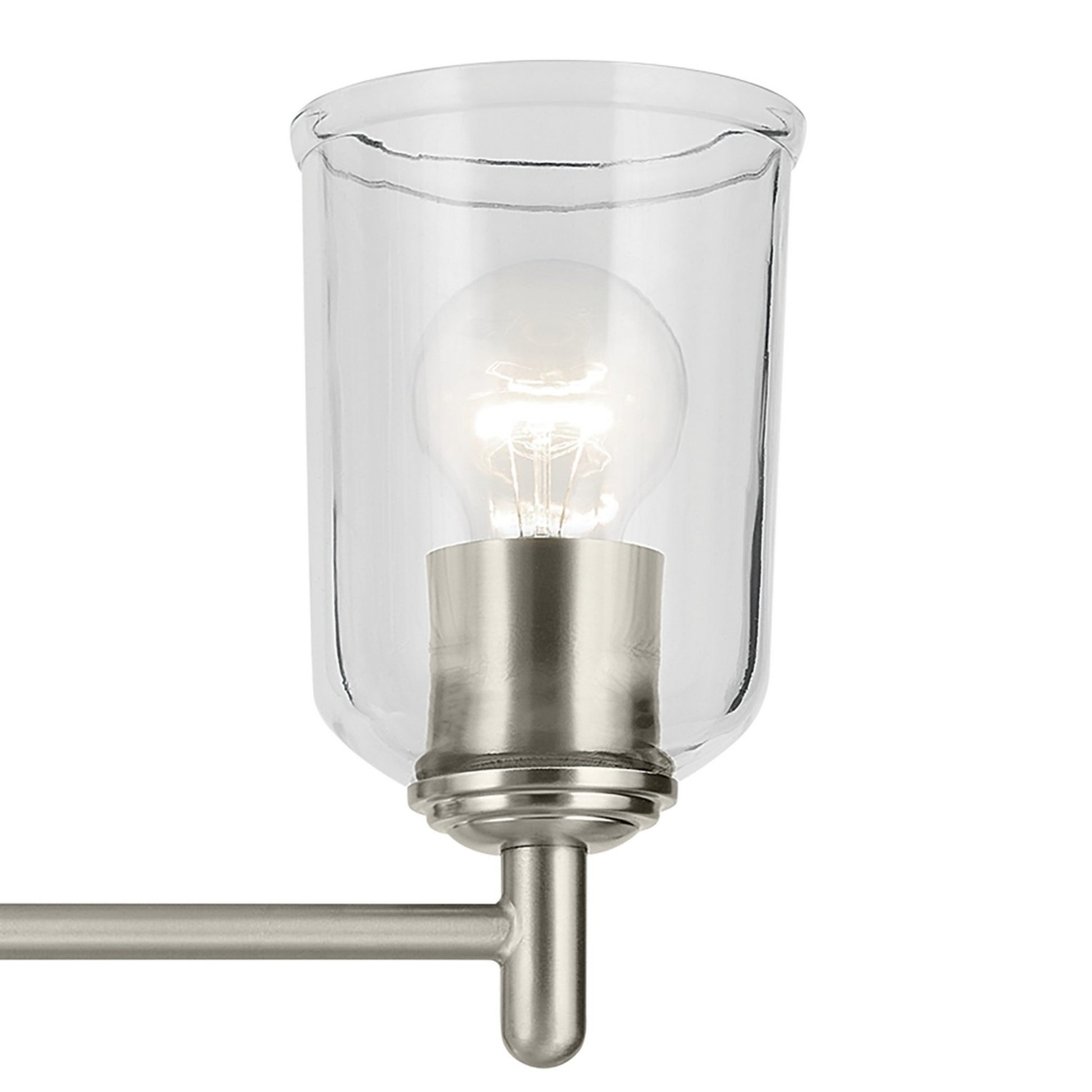 Shailene 13" 2-Light Bath Vanity Light, Brushed Nickel Finish, Clear Glass - Bees Lighting