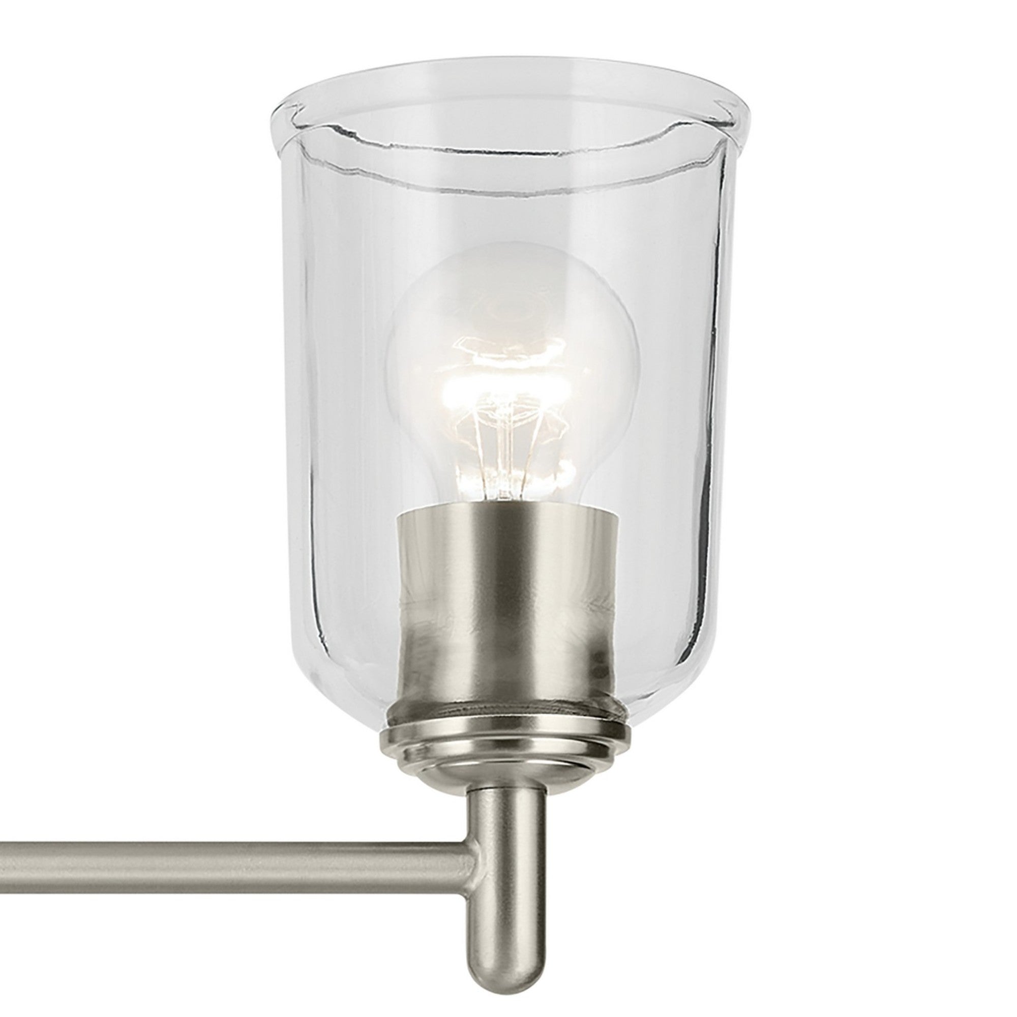 Shailene 13" 2-Light Bath Vanity Light, Brushed Nickel Finish, Clear Glass - Bees Lighting