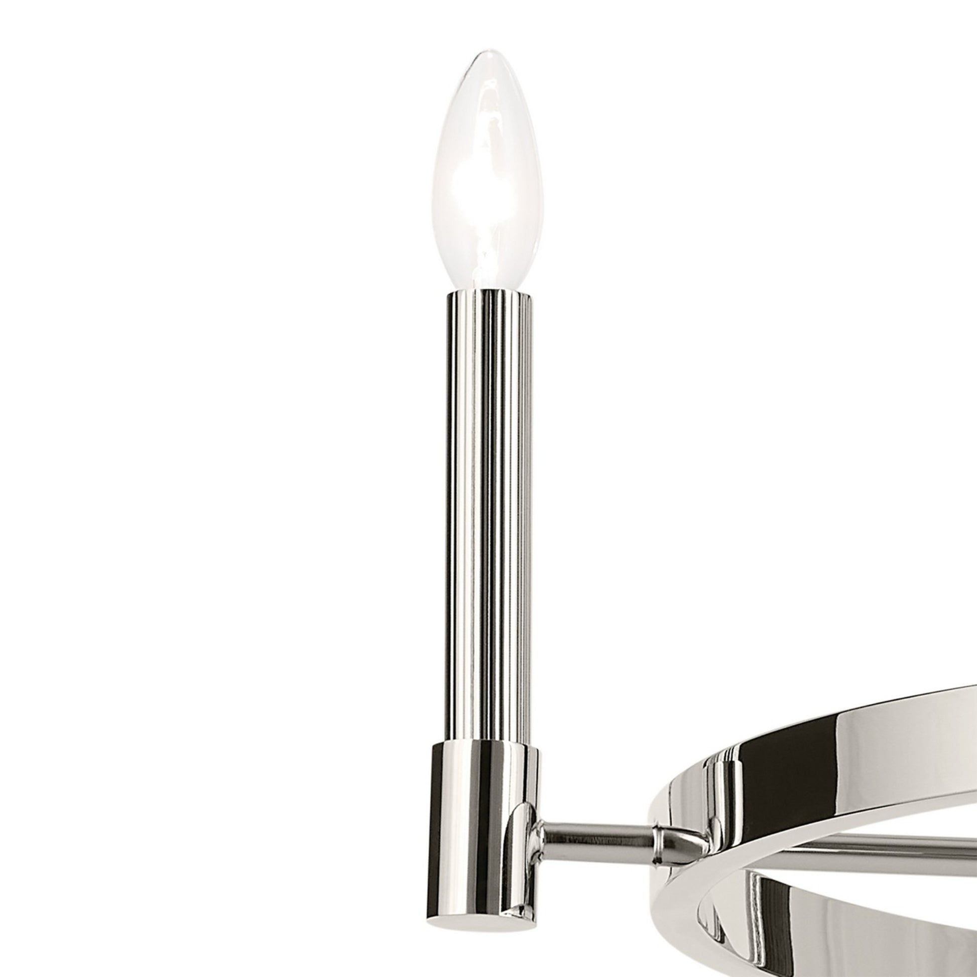 Tolani 26" 4-Light Chandelier, Polished Nickel Finish - Bees Lighting