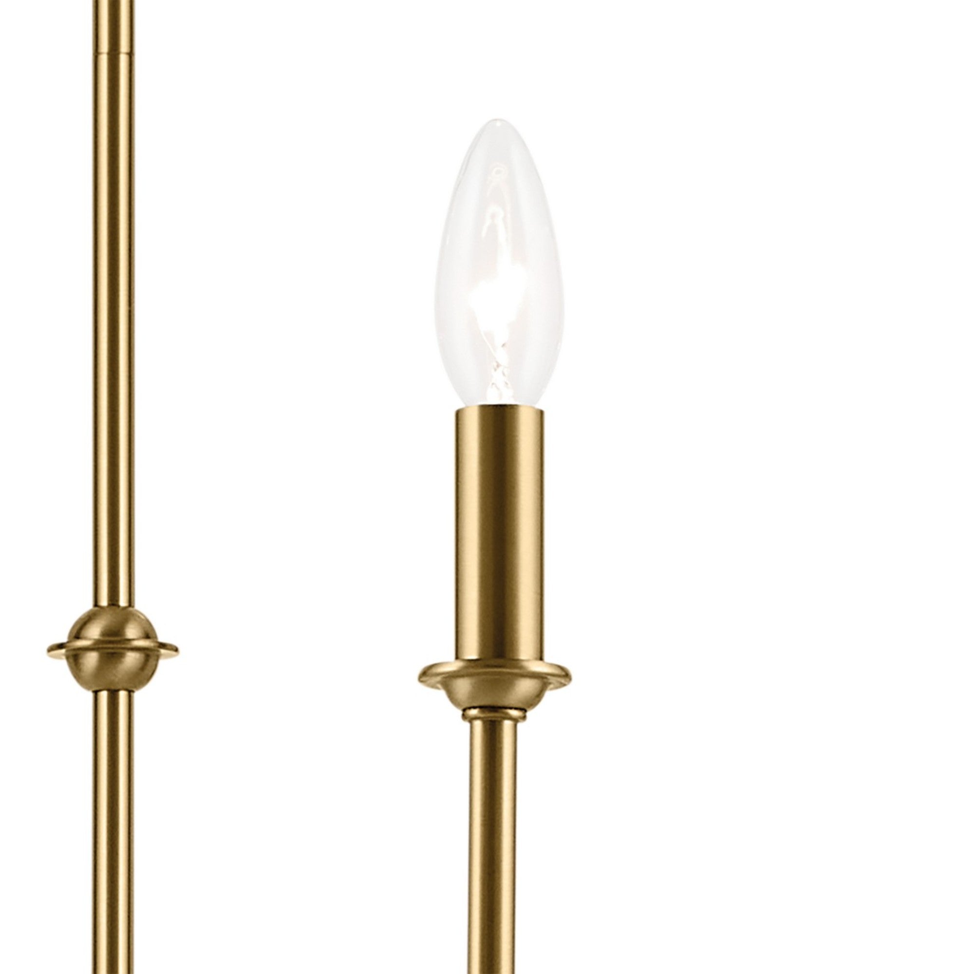 Pallas 52" 8-Light Chandelier, Brushed Natural Brass Finish - Bees Lighting