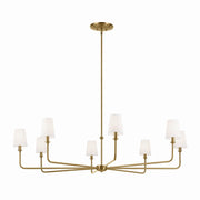 Pallas 52" Chandelier Linen Shade - Bees Lighting