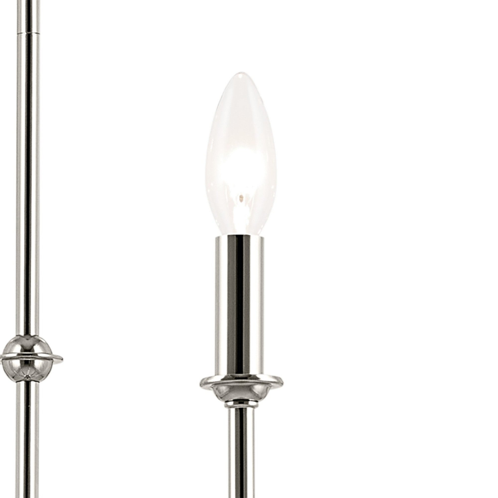 Pallas 52" 8-Light Chandelier, Polished Nickel Finish - Bees Lighting