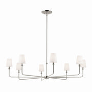 Pallas 52" Chandelier Linen Shade - Bees Lighting