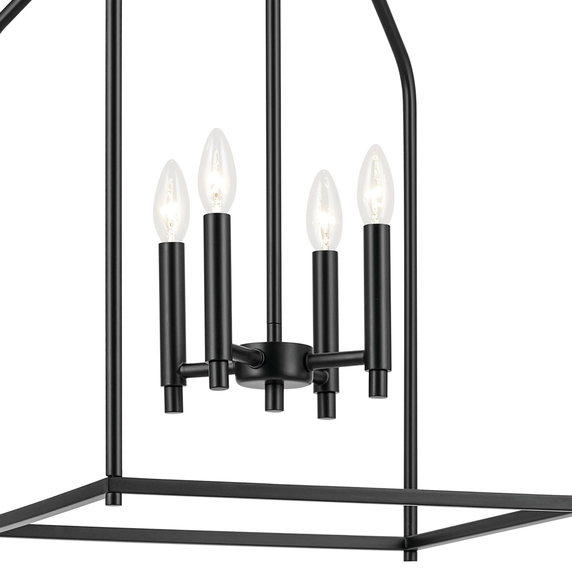 Madden 25" 4-Light Foyer Pendant, Black Finish - Bees Lighting