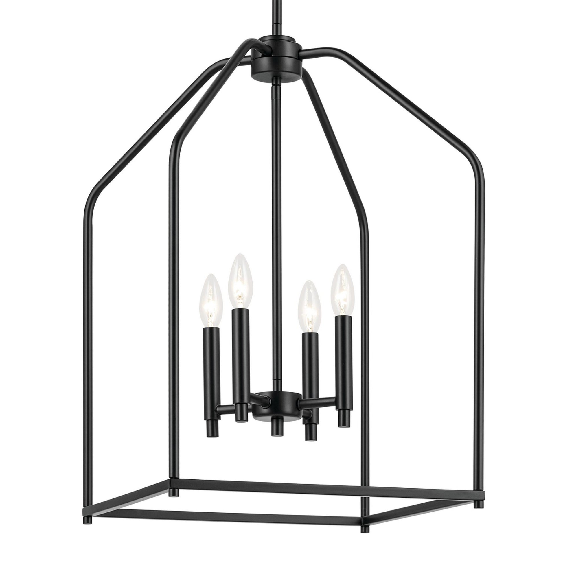 Madden 25" 4-Light Foyer Pendant, Black Finish - Bees Lighting