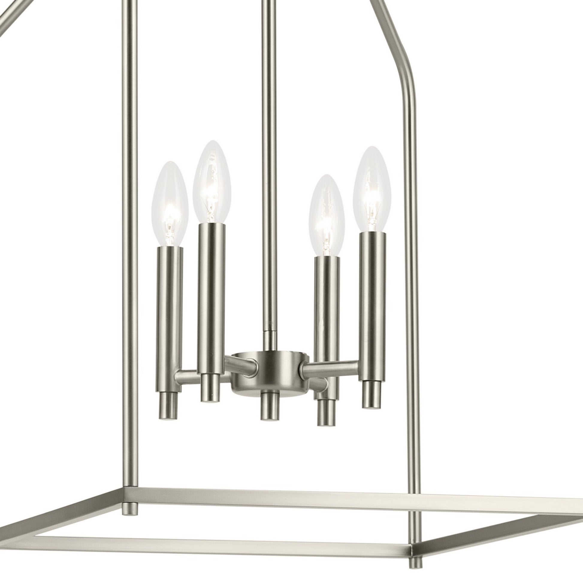 Madden 25" 4-Light Foyer Pendant, Brushed Nickel Finish - Bees Lighting