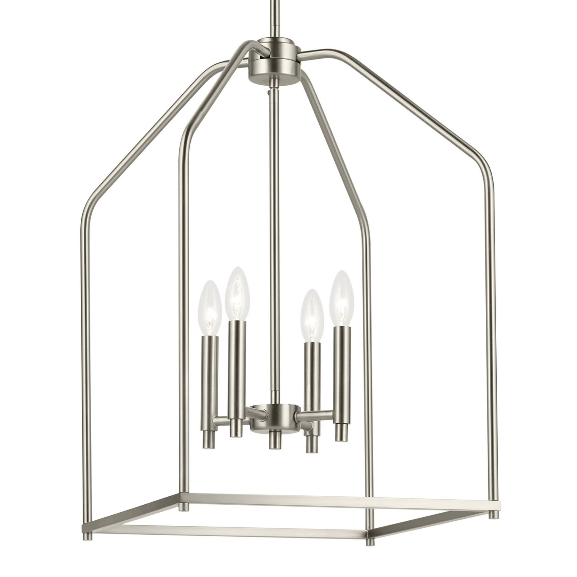 Madden 25" 4-Light Foyer Pendant, Brushed Nickel Finish - Bees Lighting