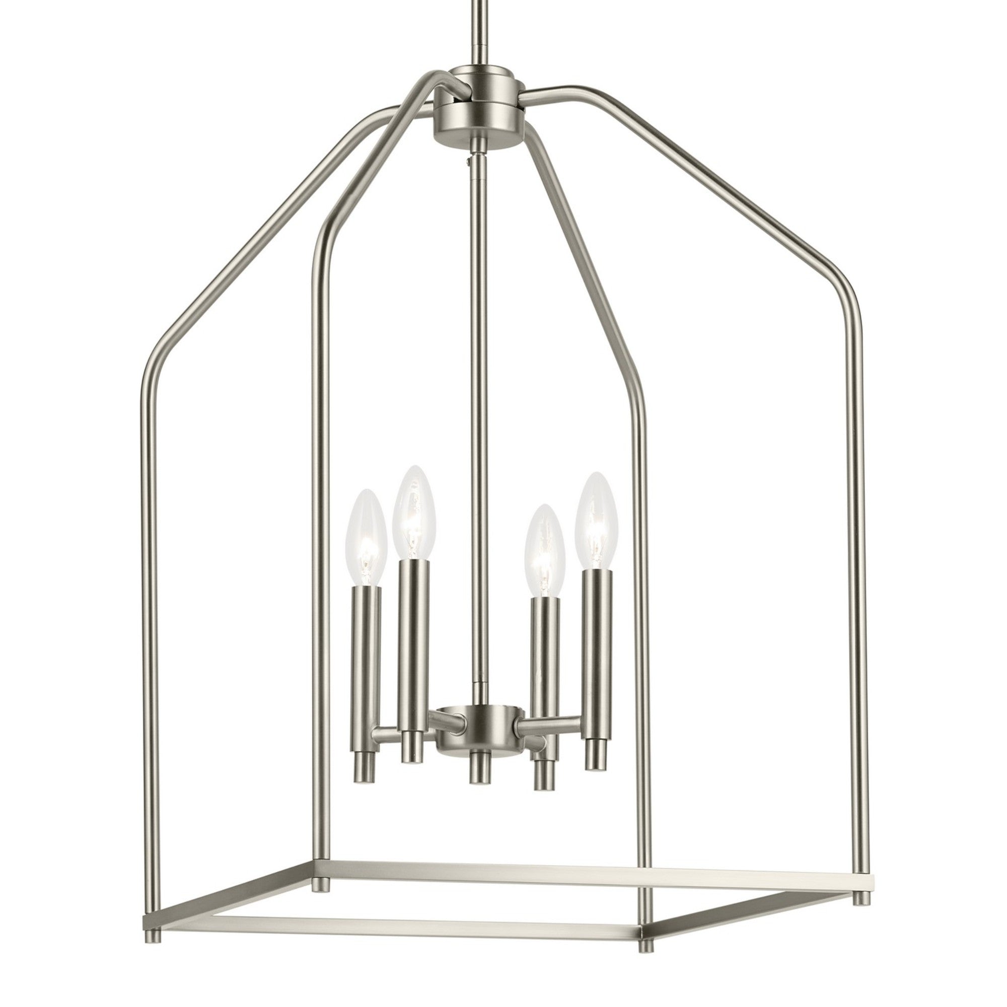 Madden 25" 4-Light Foyer Pendant, Brushed Nickel Finish - Bees Lighting