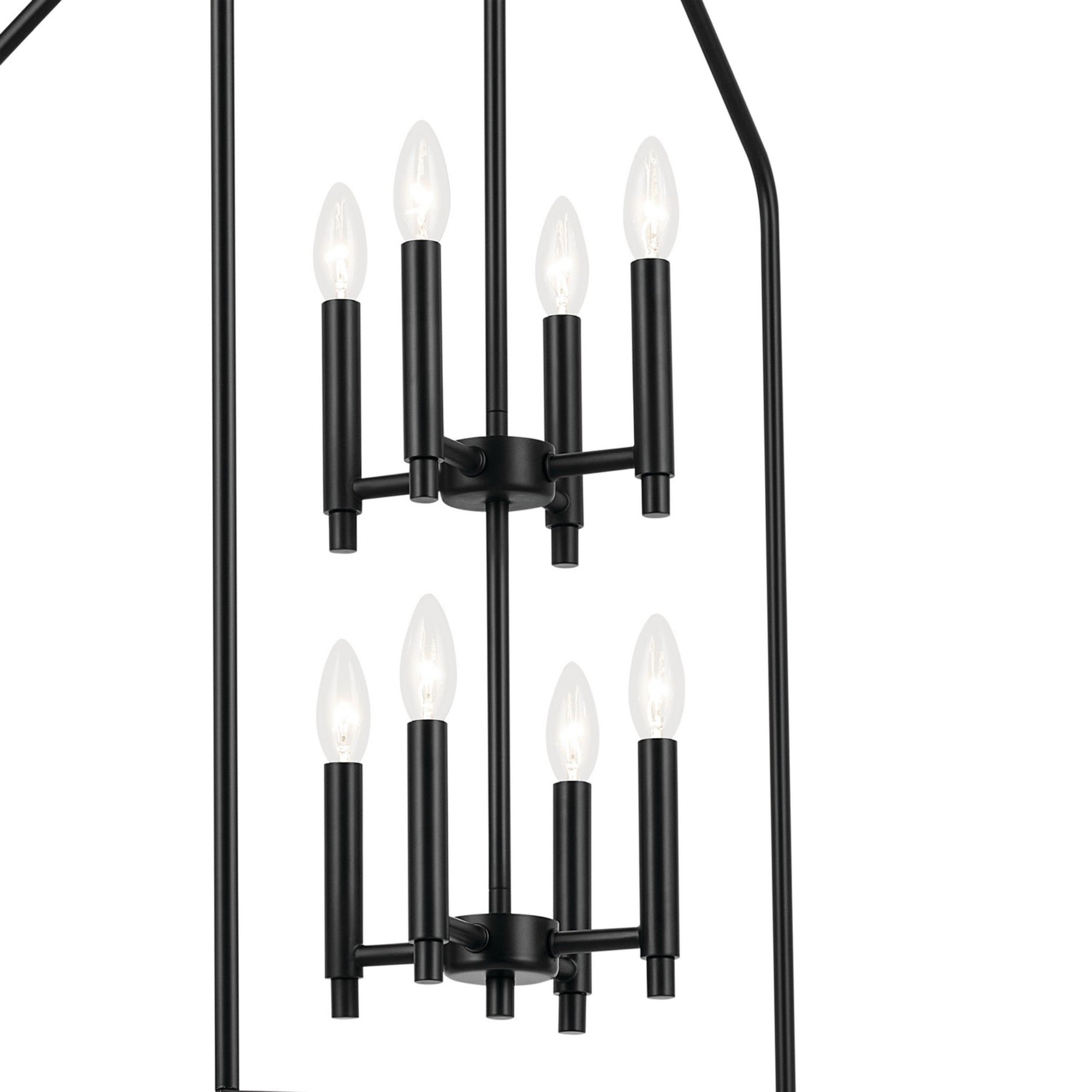 Madden 36" 8-Light Foyer Pendant, Black Finish - Bees Lighting