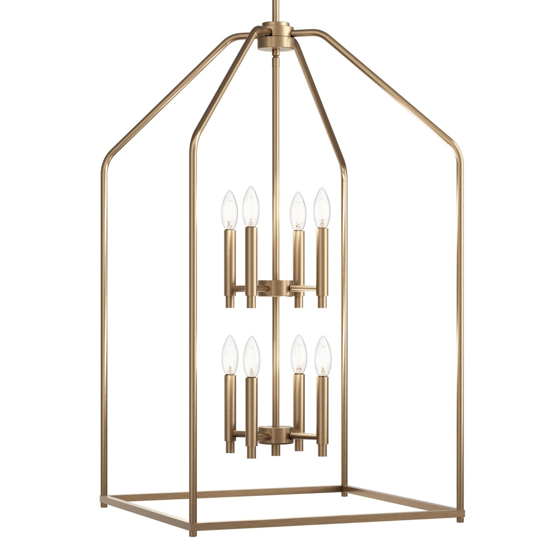 Madden 36" 8-Light Foyer Pendant, Champagne Bronze Finish - Bees Lighting