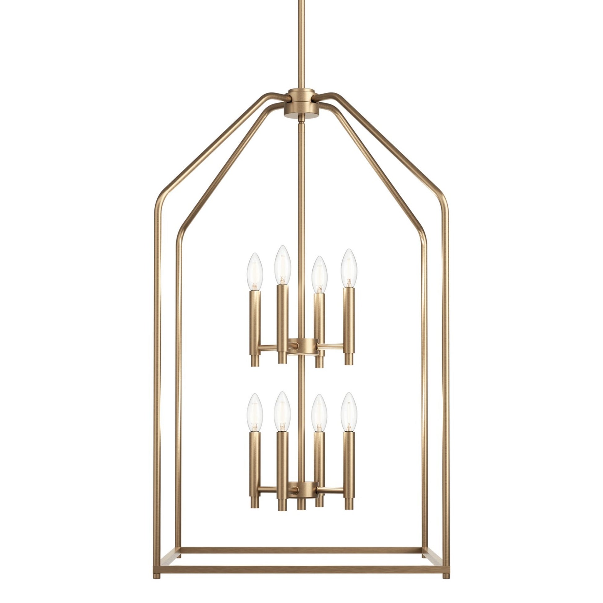 Madden 36" 8-Light Foyer Pendant, Champagne Bronze Finish - Bees Lighting