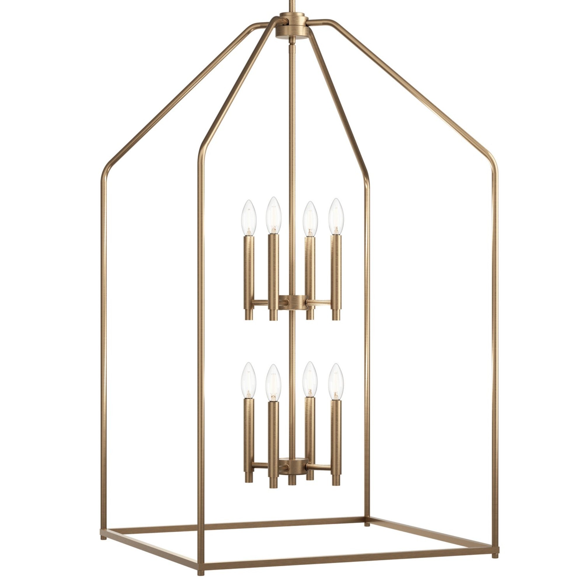 Madden 43" 8-Light Foyer Pendant, Champagne Bronze Finish - Bees Lighting