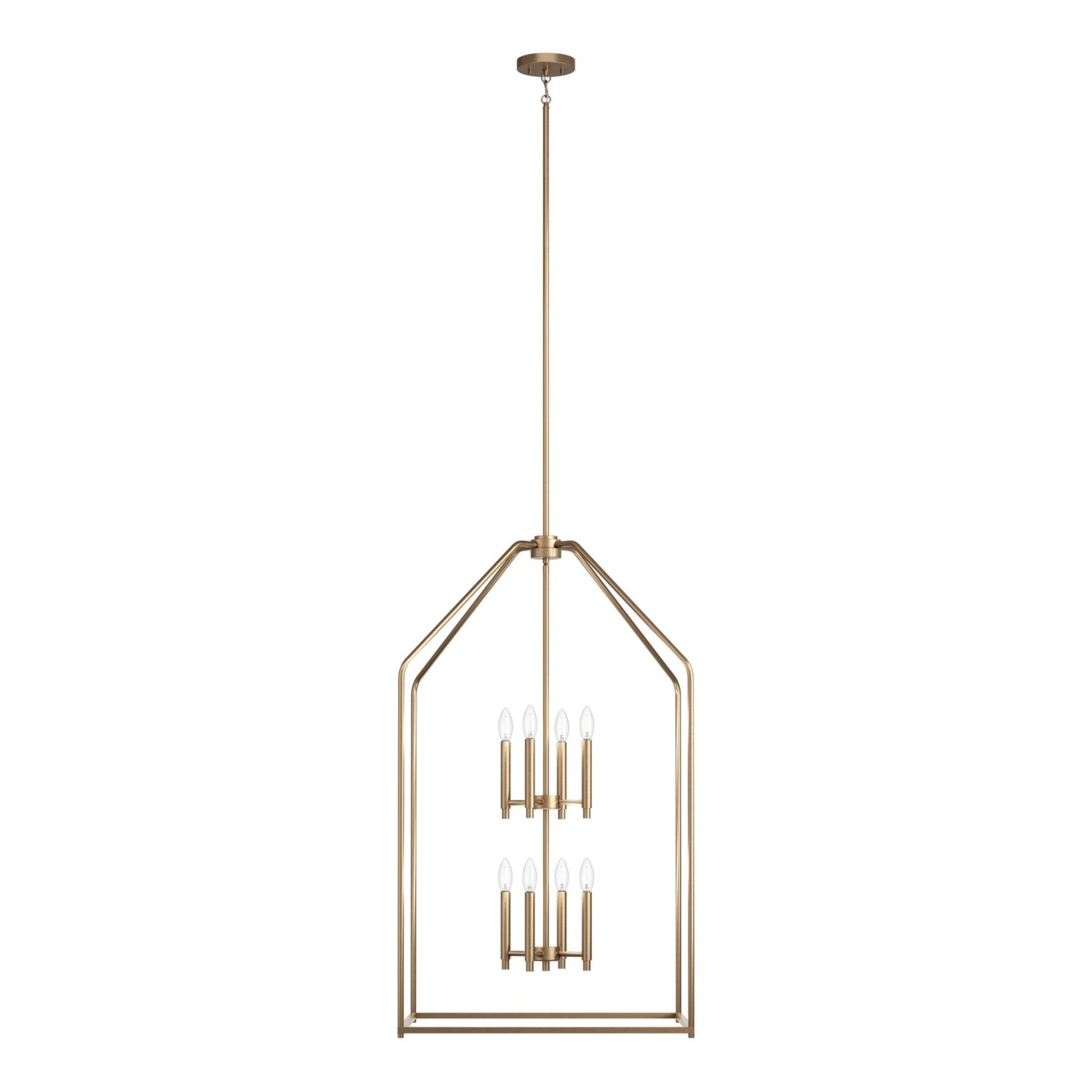 Madden 43" 8-Light Foyer Pendant, Champagne Bronze Finish - Bees Lighting